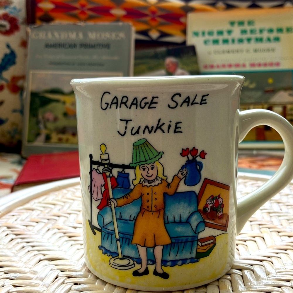 VINTAGE GARAGE SALE JUNKIE COFFEE MUG NOVELTY FUN GIFT  YOUR GARAGE SALE PARTNER - Picture 6 of 6